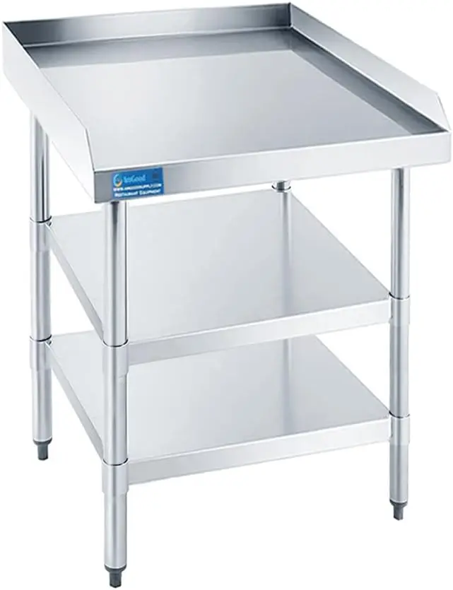 Commercial Kitchen Backsplash - Commerciële werktafel met achterwand, zijspatwanden en