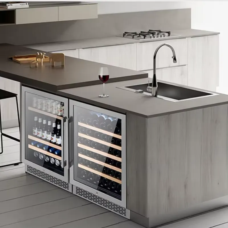 Commercial Kitchen Zones - Wijnkoelkast met dubbele glazen deur voor