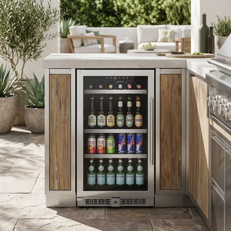 Commercial Kitchen Zones - RVS onderbouwkoelkast met dubbele zone, ingebouwde