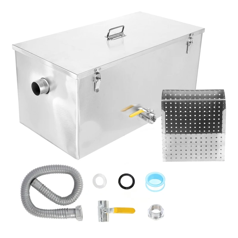 Commercial Kitchen Grease Interceptor - Huishoudelijke commerciële roestvrijstalen olie-waterseparator vetafscheider afvalwaterfilter