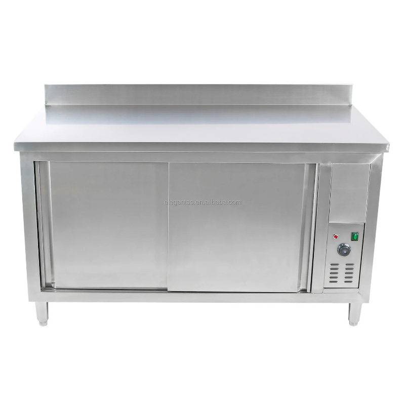 Commercial Kitchen Backsplash - Commerciële keuken roestvrijstalen elektrische thermische werkbank