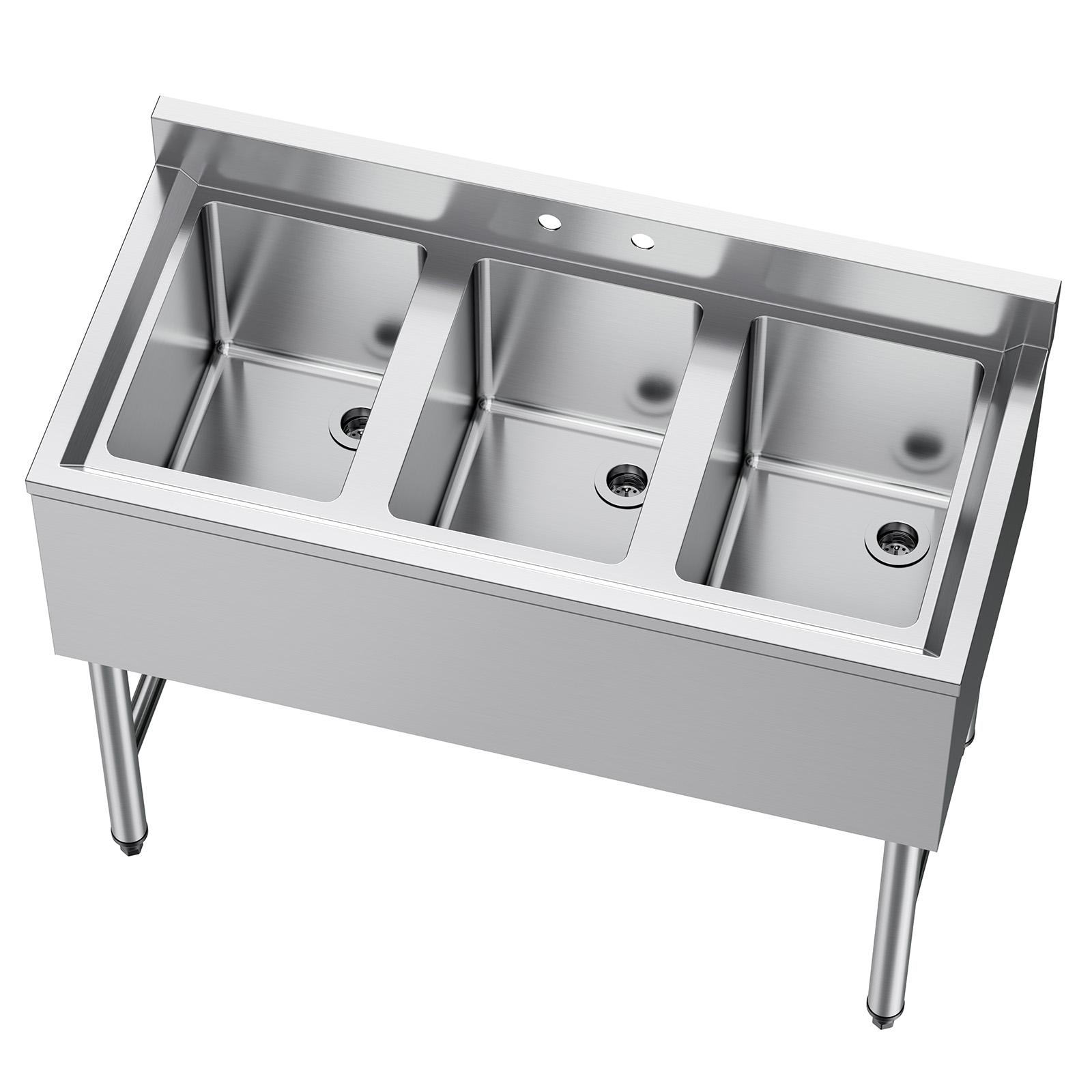 Commercial Kitchen Backsplash - SucceBuy: 3-delige spoelbak met 3 compartimenten,