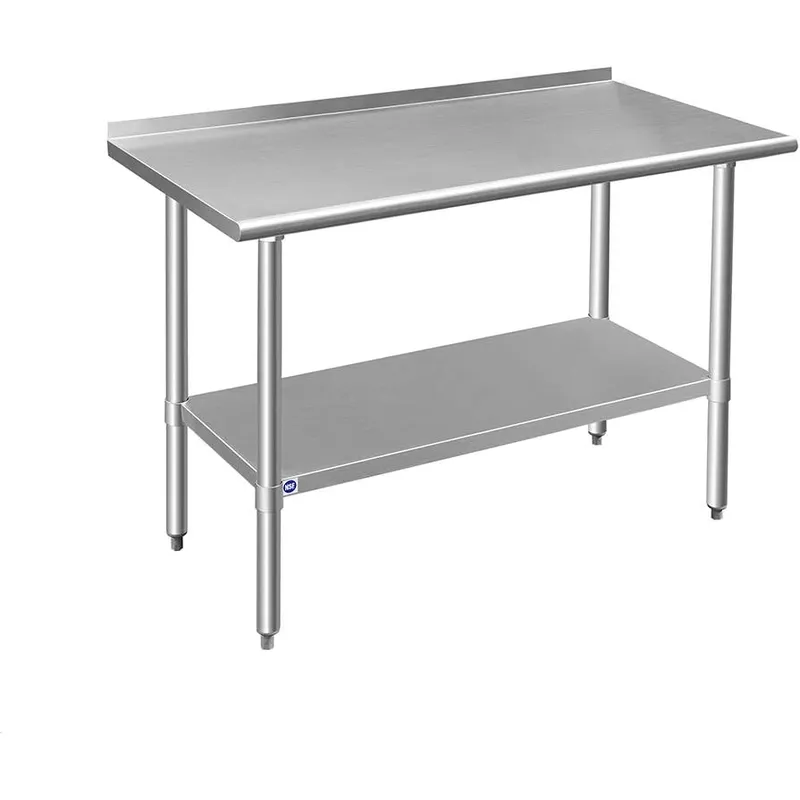 Commercial Kitchen Backsplash - RVS-tafel voor voorbereidingswerk met achterwand 24x48
