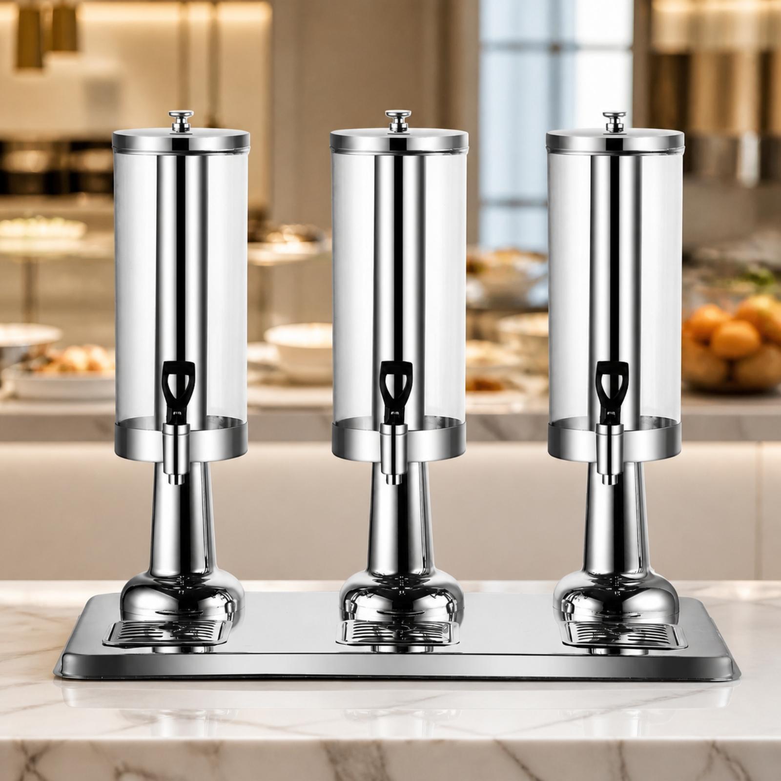Cold Drink Dispenser - Drievoudige drankenautomaat 9L roestvrij staal, koude