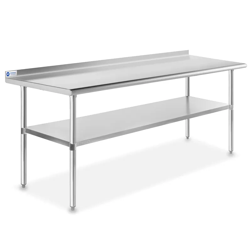 Commercial Kitchen Backsplash - RVS Keukenwerktafel 72 x 30 inch