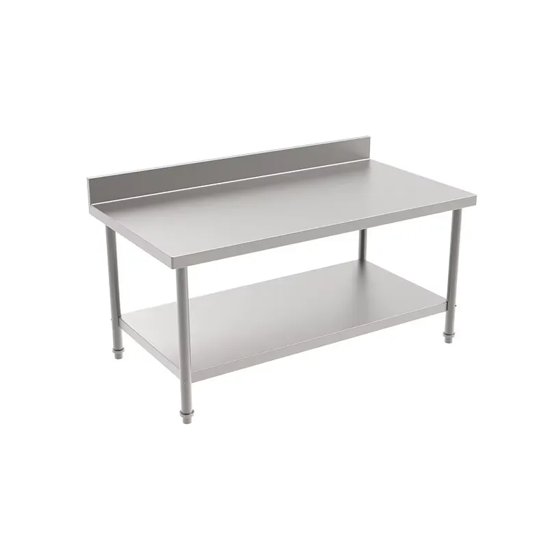 Commercial Kitchen Backsplash - 1500x800x900 mm werktafel van roestvrij staal