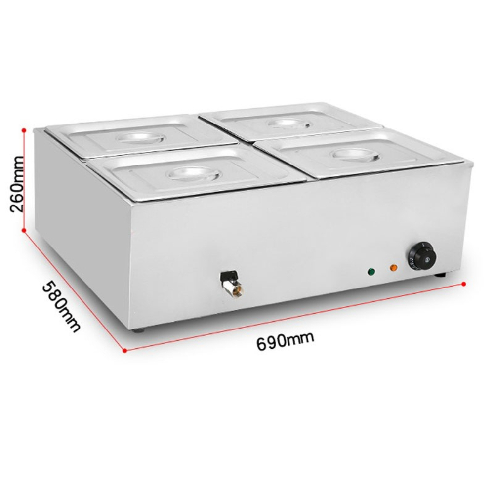 Commercial Kitchen Equipment Brands - 4 platen commerciële keukenapparatuur buffet warmhoudplaat