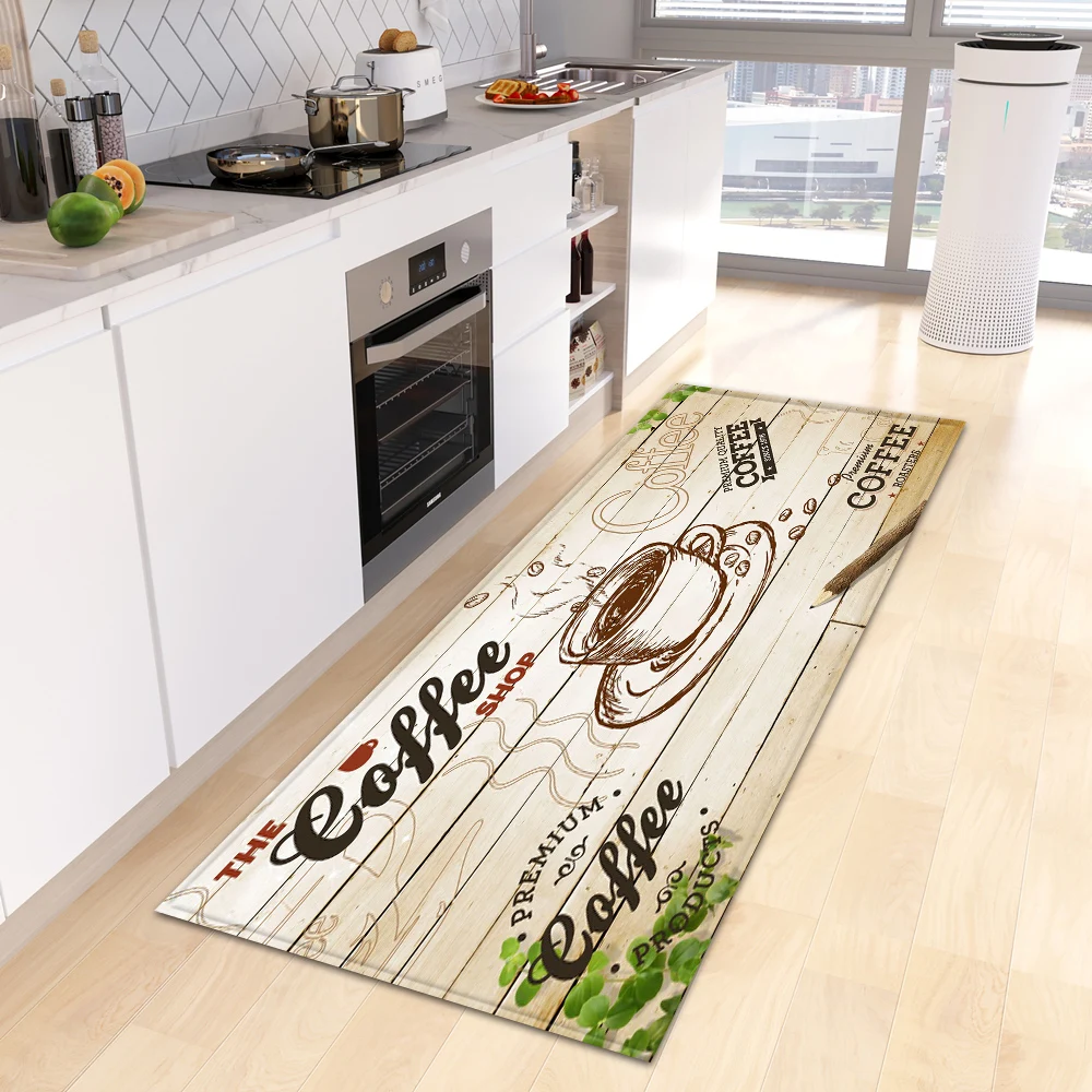 Commercial Kitchen Zones - Koffie Thema Keuken Runner Tapijt Antislip