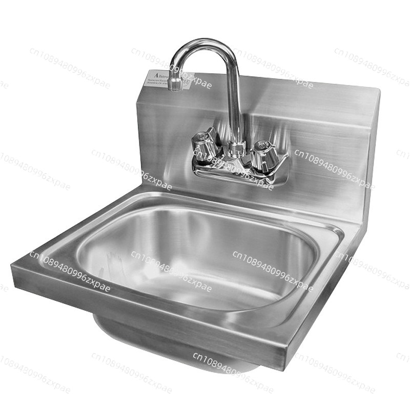 Commercial Kitchen Backsplash - 304 RVS Wandmodel Spoelbak Commerciële Geïntegreerde