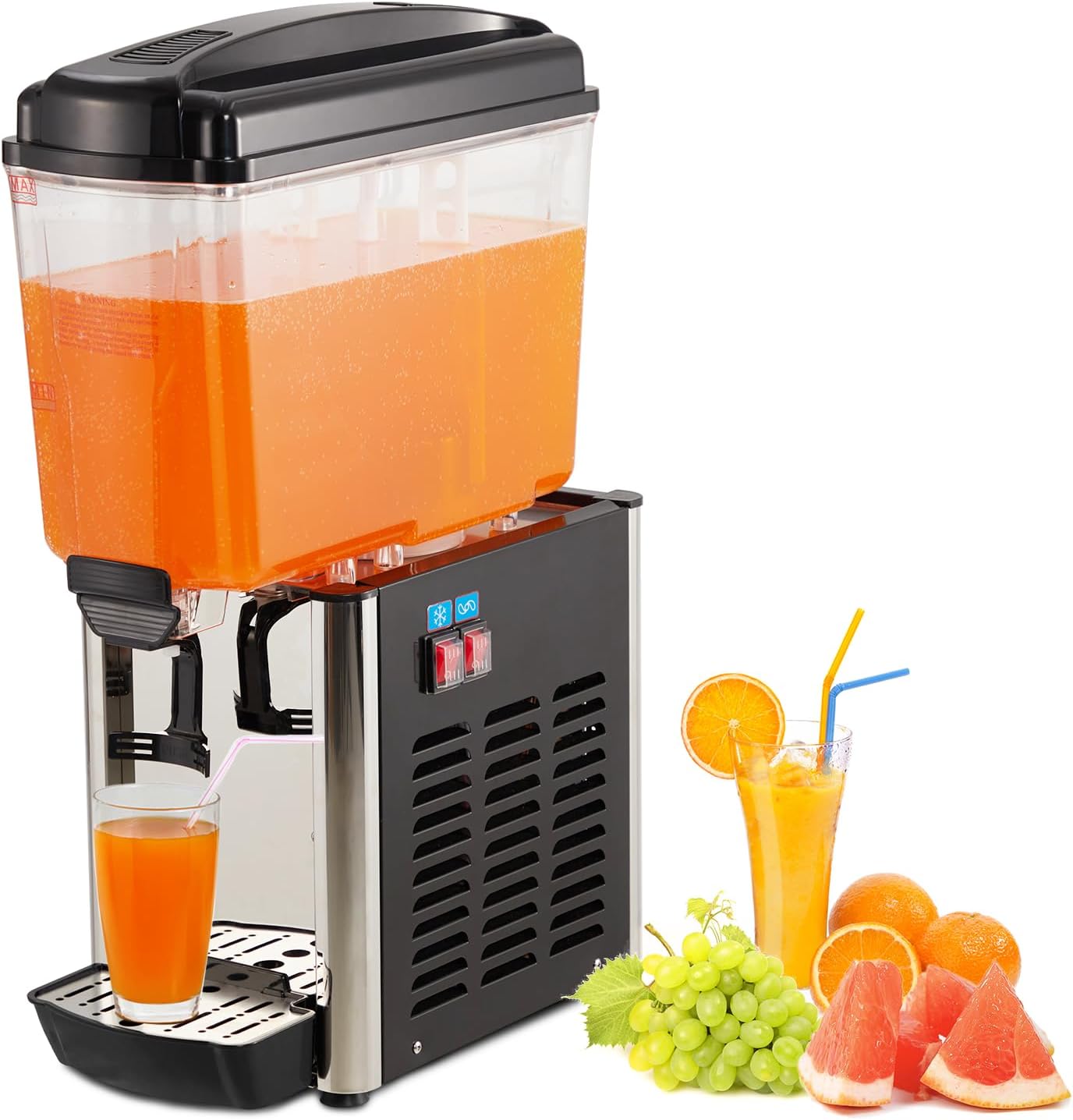Cold Drink Dispenser - Tacleekii 18L Commerciële drankdispenser, enkelvoudige drankdispenser,