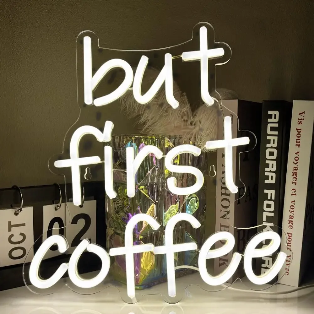 Maar eerst koffie Neonreclame  - Commercial Kitchen Quotes recensie en prijs