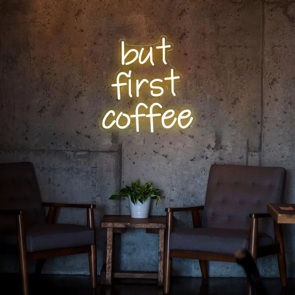 Maar eerst koffie Neonreclame  - Commercial Kitchen Quotes recensie en prijs