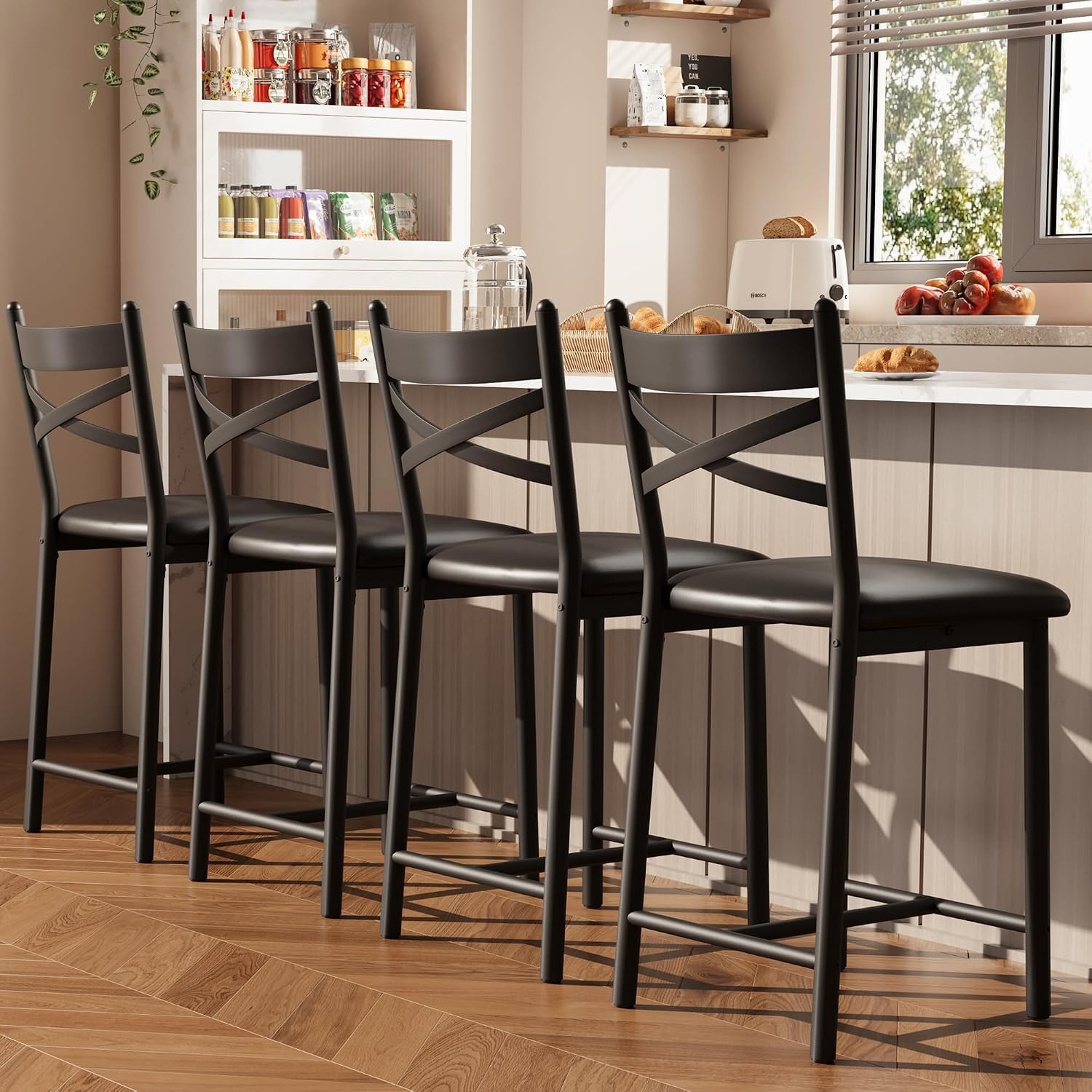 4 stuks 26 inch barstoelen met - Commercial Kitchen Counter recensie en prijs