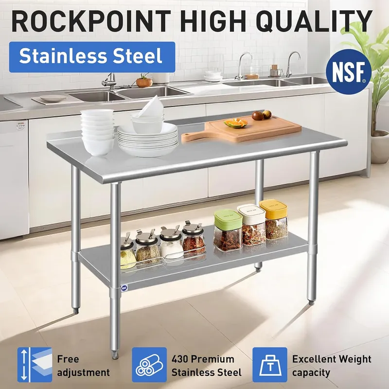 RVS-tafel voor voorbereidingsw - Commercial Kitchen Backsplash recensie en prijs