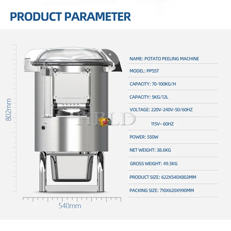 Elektrische commerciële roestv - Commercial Potato Peeler recensie en prijs